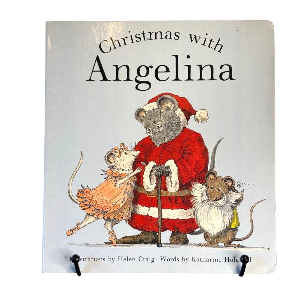 VTG 1992 Christmas with Angelina Board Book by Katherine Holabird